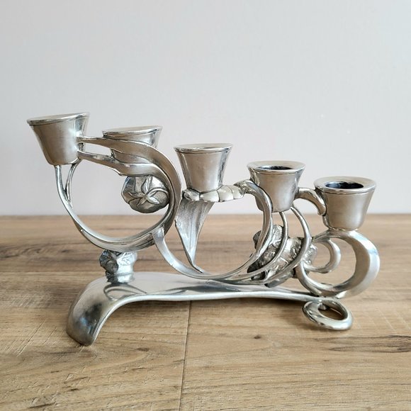 Vintage 1992 Seagull Canada Pewter Etain Zina  candleholder/candlesticks. - Picture 7 of 8